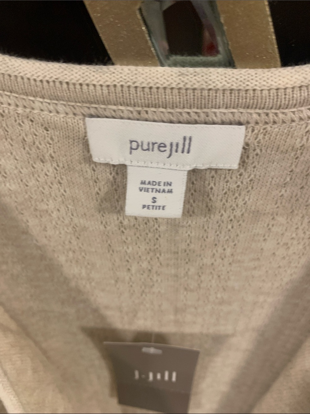 J. Jill Cream Open-Front Textured Cardigan - Picture 3 of 6